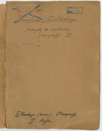 Etnologia (kurs). Etnografia. V. Azja
