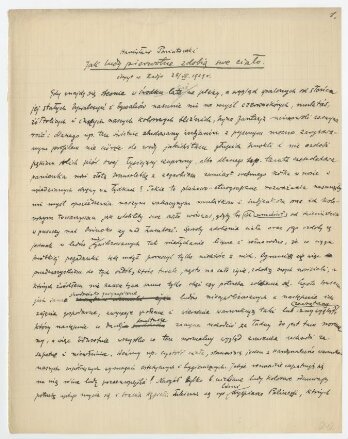Jak ludy pierwotne zdobią swoje ciało. Odczyt w radio 28.VIII.1929 r.