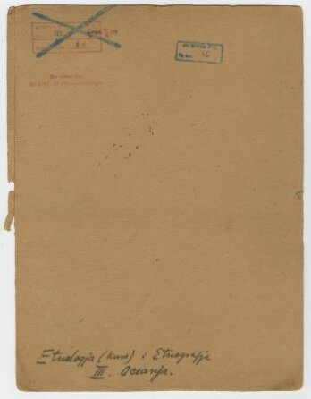 Etnologia (kurs). Etnografia III. Oceania